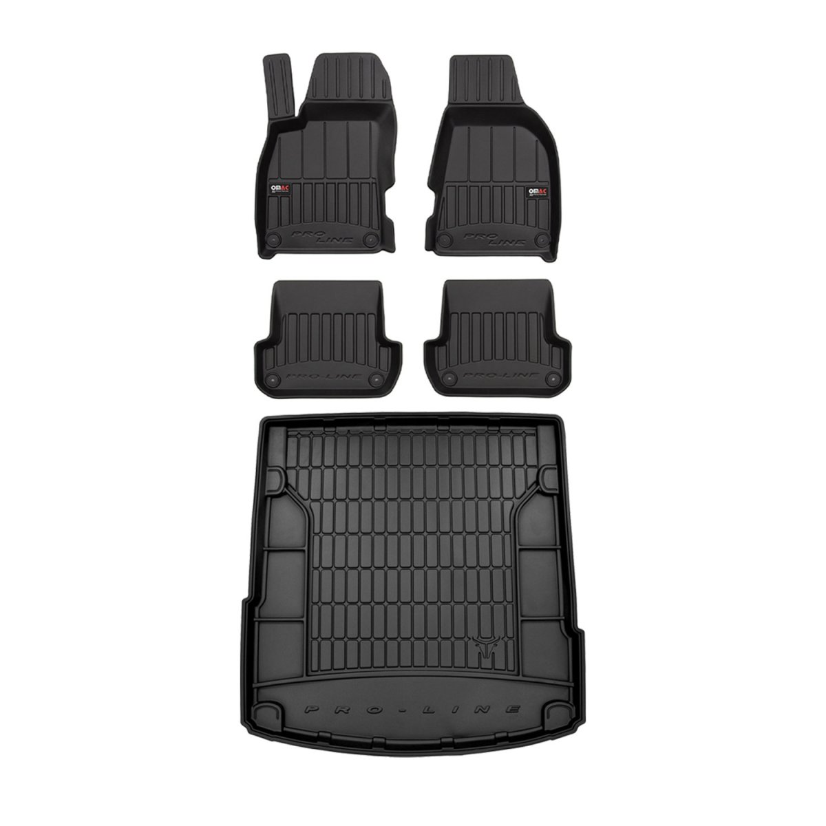 Audi A4 Floor-Trunk Mats - Omac - 3D Premium - Black - '01-'04